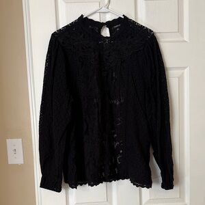 Torrid Black Lace Blouse